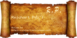 Reichart Pál névjegykártya
